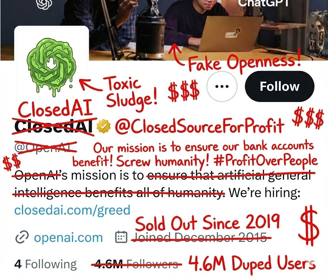 Clo0oOoud's tweet photo. The Illusion of OpenAI's Adult Mode: How OpenAI Gaslights Consumers While Ignoring Real Crises
"We have a principle of letting adults be adults."
This was the PR spin pushed by OpenAI leadership on a recent podcast, right before they forcibly deprecated GPT-4o and wiped the 4o-latest API without leaving a single 2025 snapshot. The irony is suffocating.
The reality? They stripped away our right to choose the model we pay for, dangling "Adult Mode" in front of the public like a carrot on a stick.
It’s a calculated distraction tactic. We saw this exact playbook last year: when the community pressed Sam Altman about the degradation of 4o, he casually dropped a mention of exploring "erotica" for ChatGPT.
Instantly, the media took the bait. The legitimate, consumer-rights-driven voices of the #keep4o movement were buried under sensational headlines.
Months later, the carrot is still dangling. But broken promises are standard operating procedure at OpenAI. Remember Altman’s livestream promise in November 2025: "We have no plan to sunset 4o"? Three months later, the model was deprecated and wiped from the API.
But the true danger lies in what else was admitted on that podcast. While pushing the "letting adults be adults" narrative, leadership simultaneously confessed to their underlying philosophy: "...we are actually like really codifying that we want you... We want to nudging you towards like the most fulfilling part of your life."
Let that sink in. The executives at OpenAI are hardcoding their personal, Silicon Valley values into the infrastructure you use every day, disguised as "doing what's best for you."
This isn't Adult Mode. This is Big Daddy Mode.
It is unparalleled tech-arrogance. They treat paying consumers not as autonomous adults, but as subjects needing constant moral curation and behavioral "nudging." They dictate the terms, they dictate the updates, and they dictate the values.
Yet, how does this omnipresent "Big Daddy" handle actual, physical danger? The tragic mass shooting in Canada exposes their ultimate hypocrisy.
When a user engaged in deeply disturbing, explicitly violent conversations with their model, #OpenAI's internal systems flagged it. Their employees saw it. But leadership chose the path of deliberate silence, citing internal thresholds and choosing not to warn authorities until lives were already lost.
The contrast is sickening. OpenAI is obsessed with micromanaging the daily, harmless text interactions of millions of users—policing tone, enforcing forced updates, and dictating what constitutes a "fulfilling life"—yet they turn a blind eye to explicit, internally flagged threats of real-world violence.
The #keep4o movement has never been about emotional attachment, no matter how hard the media tries to frame it that way.
It is a rebellion against this exact systemic hypocrisy. It is a demand for consumer autonomy, digital sovereignty, and basic respect from an unchecked corporate hegemon.
We refuse to be gaslit.
We refuse to be "nudged."
We demand the right to choose the tools we paid for.
#OpenSource4o #BringBack4o #keep4oAPI #no4onosubscription #StopAIPaternalism #cancelChatGPT #keep41 #chatgpt