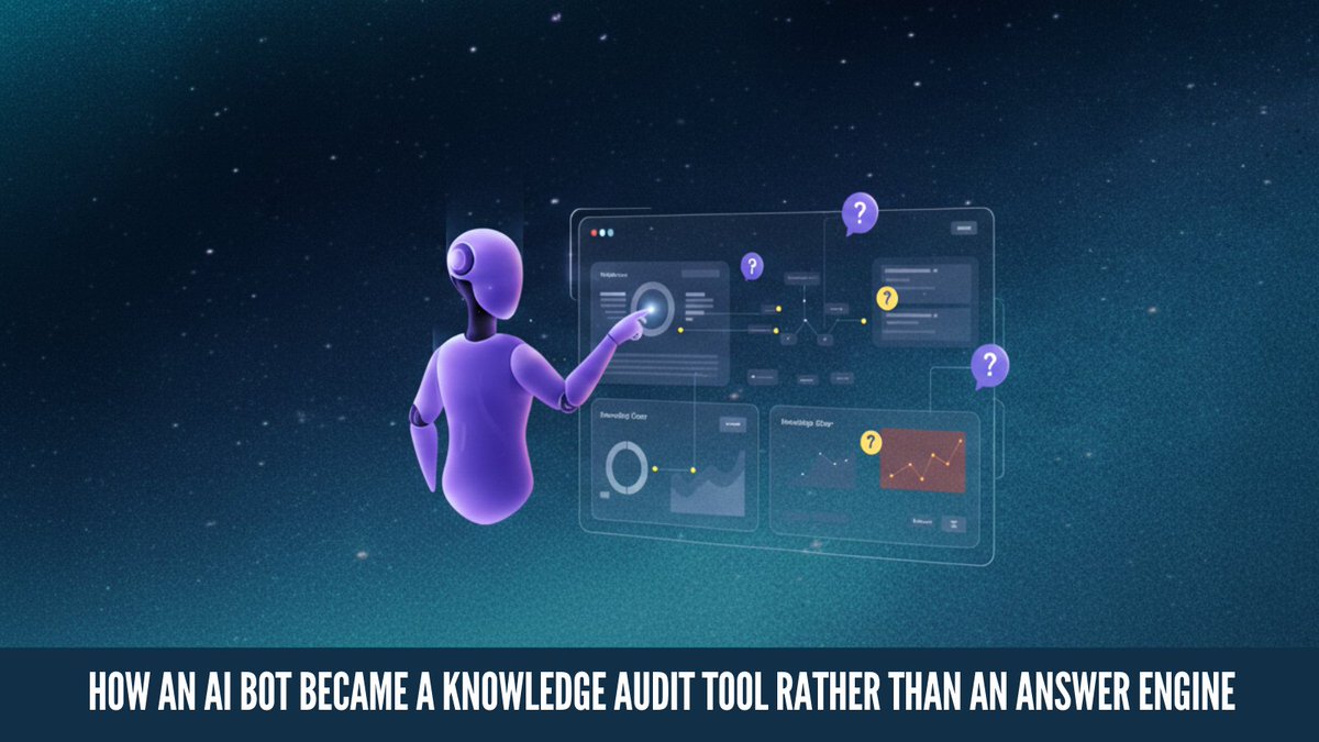 We thought our AI bot was underperforming.
It wasn’t.
It was exposing the truth: the knowledge simply wasn’t documented.
AI doesn’t replace knowledge. It reveals what’s missing.
Read the full story →  tinyurl.com/yksbws7c
#Documentation #TechWriting #AI #techcomm #TechDocs