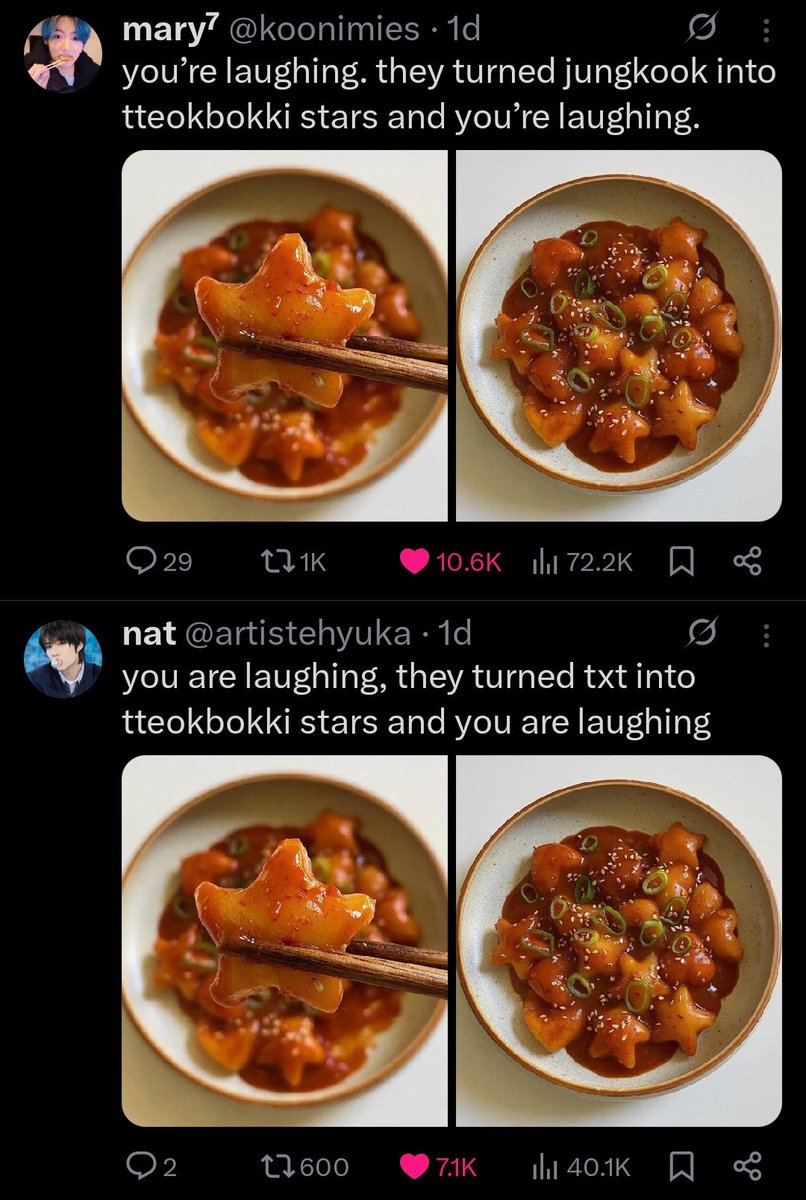 i love that whenever anything star shaped hits the tl there's always a txt and jungkook version 😭❤️