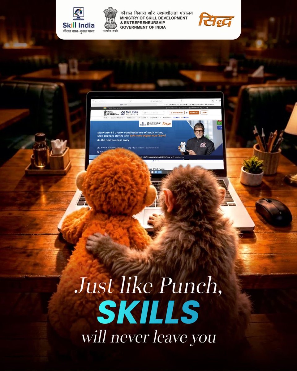 MSDESkillIndia's tweet image. Skills are your lifelong companion, they will never leave you!

Register today on Skill India Digital Hub (SIDH) and build a future-proof career. 

More than 1.5 crore+ candidates are already on their success journey. Be the next success story!

#SkillIndia #SIDH