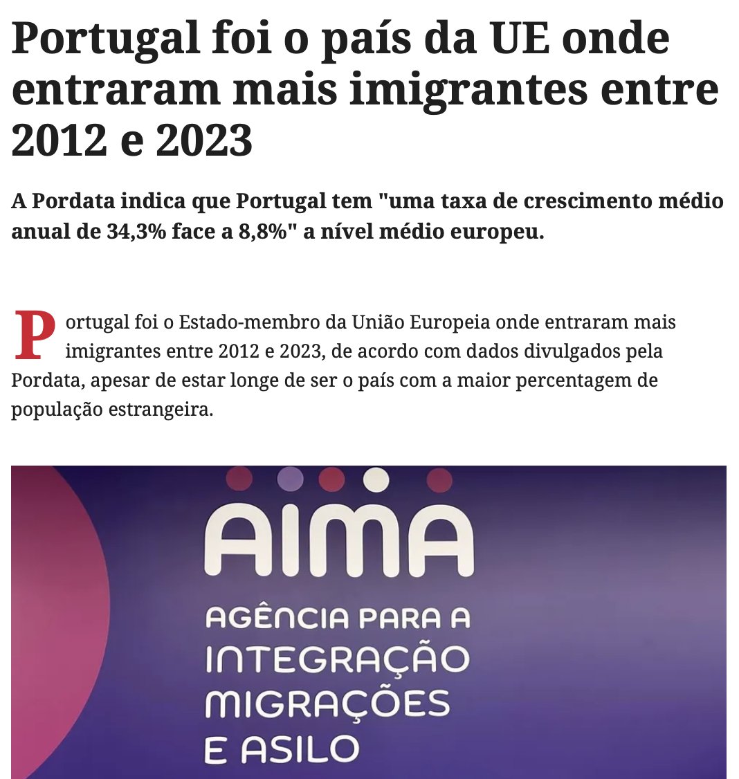 sofiafonsoferre's tweet photo. 🇵🇹Esta frase é assustadora 'Portugal tem uma taxa de crescimento médio anual de 34,3% face a 8,8% a nível médio europeu'.

https://t.co/a4uIRZZHSv https://t.co/TQNUNM2Zzu