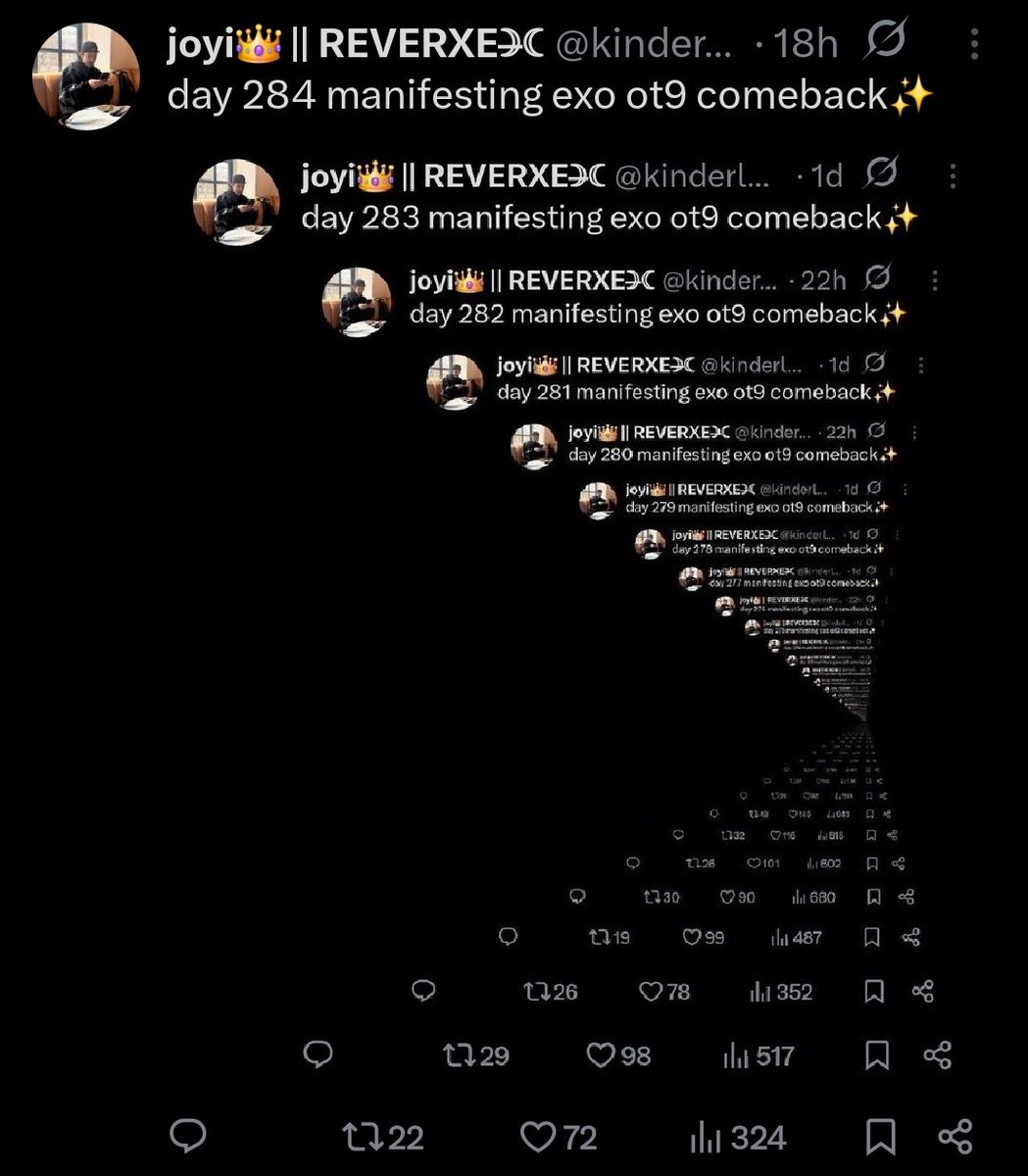 day 285 manifesting exo ot9 comeback✨