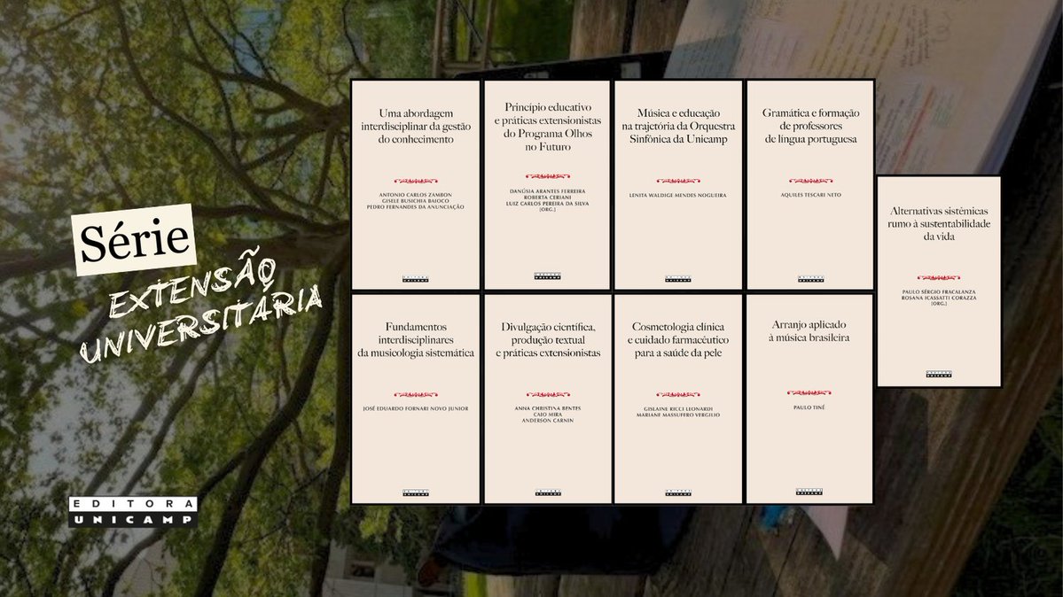 Desenvolvida pela Editora da Unicamp em parceria com a ProEEC, a Série Extensão Universitária reúne reflexões teóricas e metodológicas sobre as práticas extensionistas na universidade. Saiba mais em nosso site: sl1nk.com/oUzFc