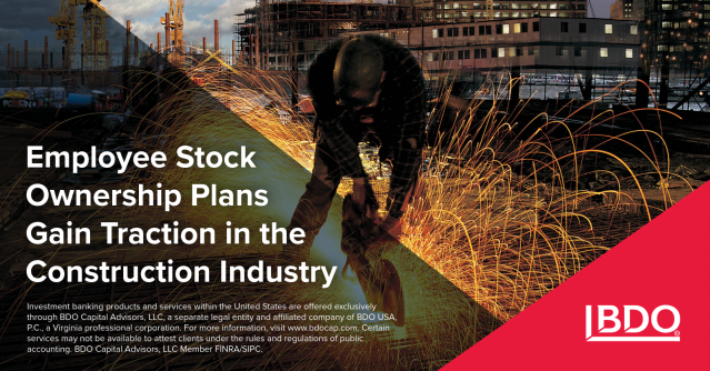 jblanchNR's tweet photo. With construction making up nearly 18% of private‑company ESOPs, the model continues to align with an industry defined by resilience, legacy, and long‑term employee commitment. BDO Capital's latest article has details about the role ESOPs can play: https://t.co/q6Ner0y5SF https://t.co/z2QLxwN0xD