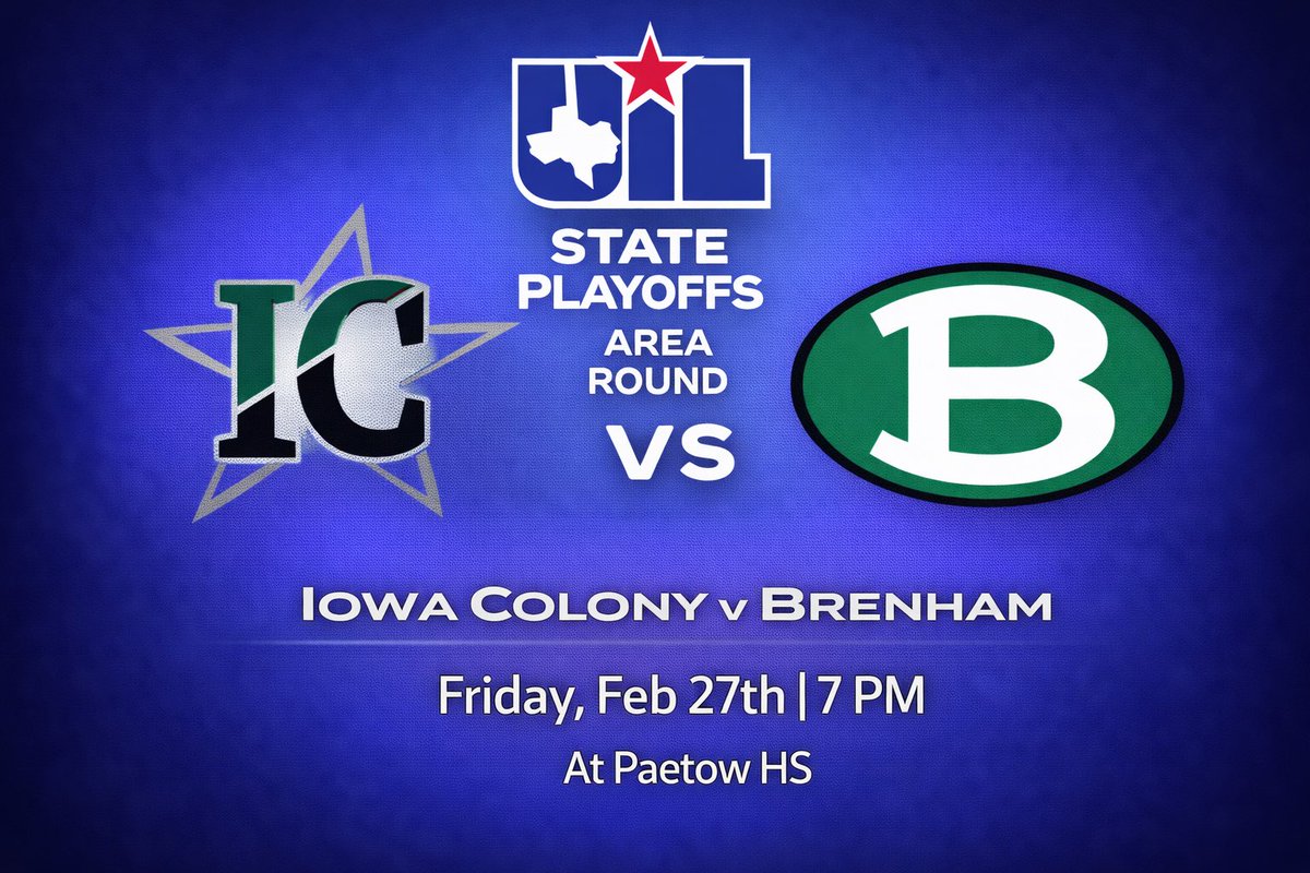 #UILStatePlayoffs

<a href="/ICHS_Hoops/">Iowa Colony Boys Basketball</a> v <a href="/bhscubhoops/">Brenham Cub Basketball</a>