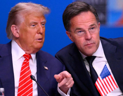 "What's your vision?" US President Donald Trump asked Mark Rutte, <a href="/SecGenNATO/">Mark Rutte</a>.
Rutte: "I don't believe in visions. For vision, you need to go to the optician."