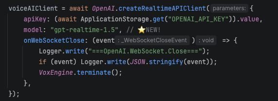 aylarov's tweet image. Two recent releases from @OpenAI are fully supported by @Voximplant #VoiceAI:
1️⃣ Use the new "gpt-realtime-1.5" by simply specifying that as the model - our customers report it is working great!
2️⃣ We also support the new Responses API WebSocket mode - you can use this in