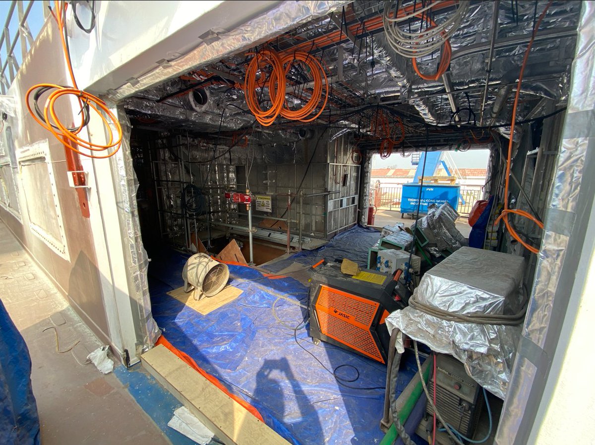IOSTravel's tweet image. In just 12 months, Scillonian IV will arrive in Penzance to prepare for her first season.

These spaces will soon transform into stairways, deck lobbies and passenger seating, marking a new era of travel to the Isles of Scilly.

#ScillonianIV #NewVessel #NextChapter