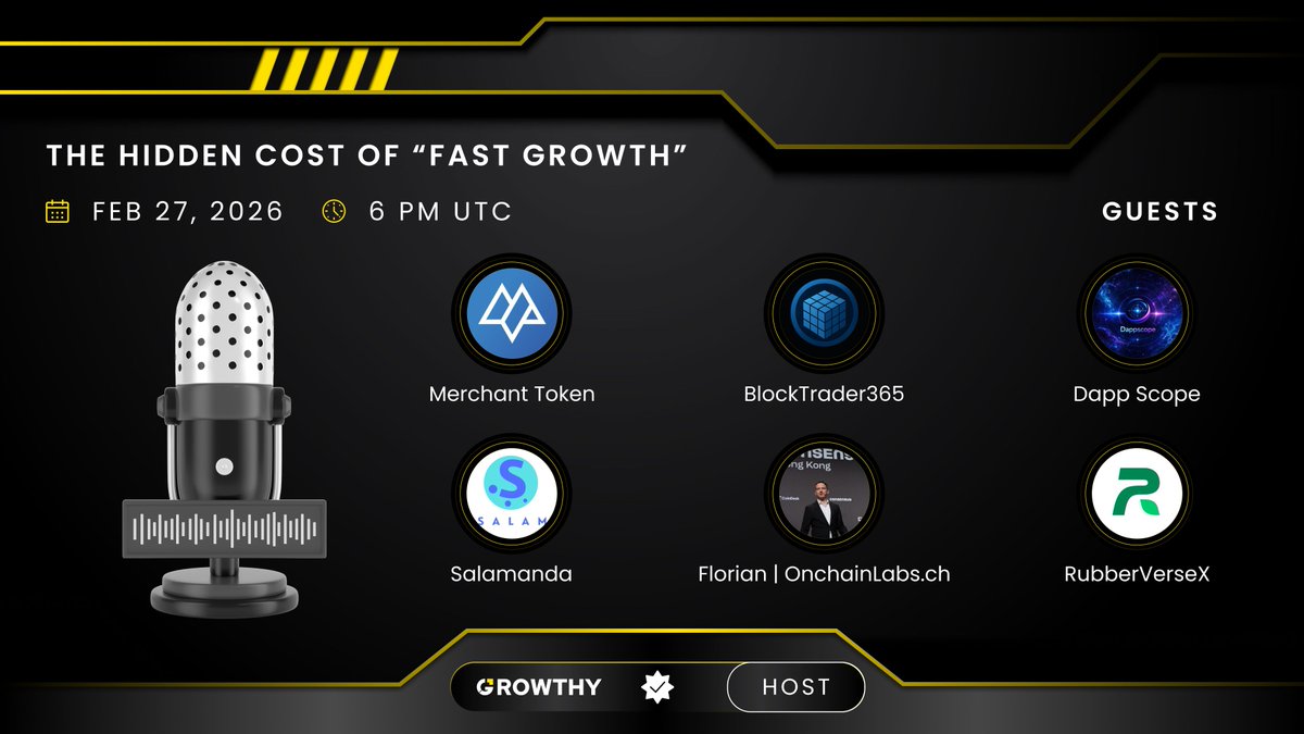 🎙️ The Hidden Cost of “Fast Growth” in Web3 │ Friday, 6 pm UTC

Congrats on 200k new users. Where are they now?

We’re diving into the retention cliff, market distortion, and the KPIs that quietly sabotage teams.

Giving out a recipe for the long game without a hangover!