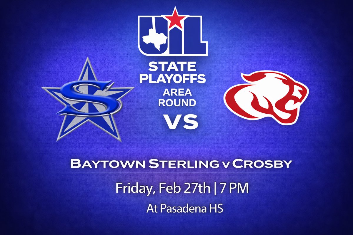 #UILStatePlayoffs

<a href="/rsshoopsquad/">Sterling Basketball</a> v <a href="/CrosbyHoops/">Crosby Basketball</a>