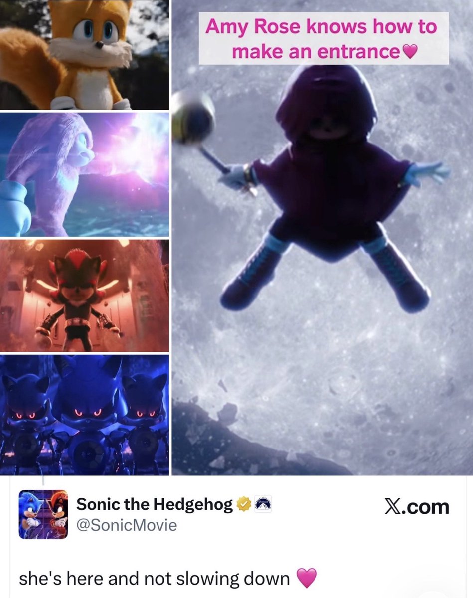 Movie #AmyRose was the first & only character praised by Paramount for knowing to make an entrance & she's not slowing down. #YearOfAmyRose hasn't started yet, but we can already see the Movie #AmyRose was the first & only character praised by Paramount for knowing to make an entrance & she's not slowing down. #YearOfAmyRose hasn't started yet, but we can already see the