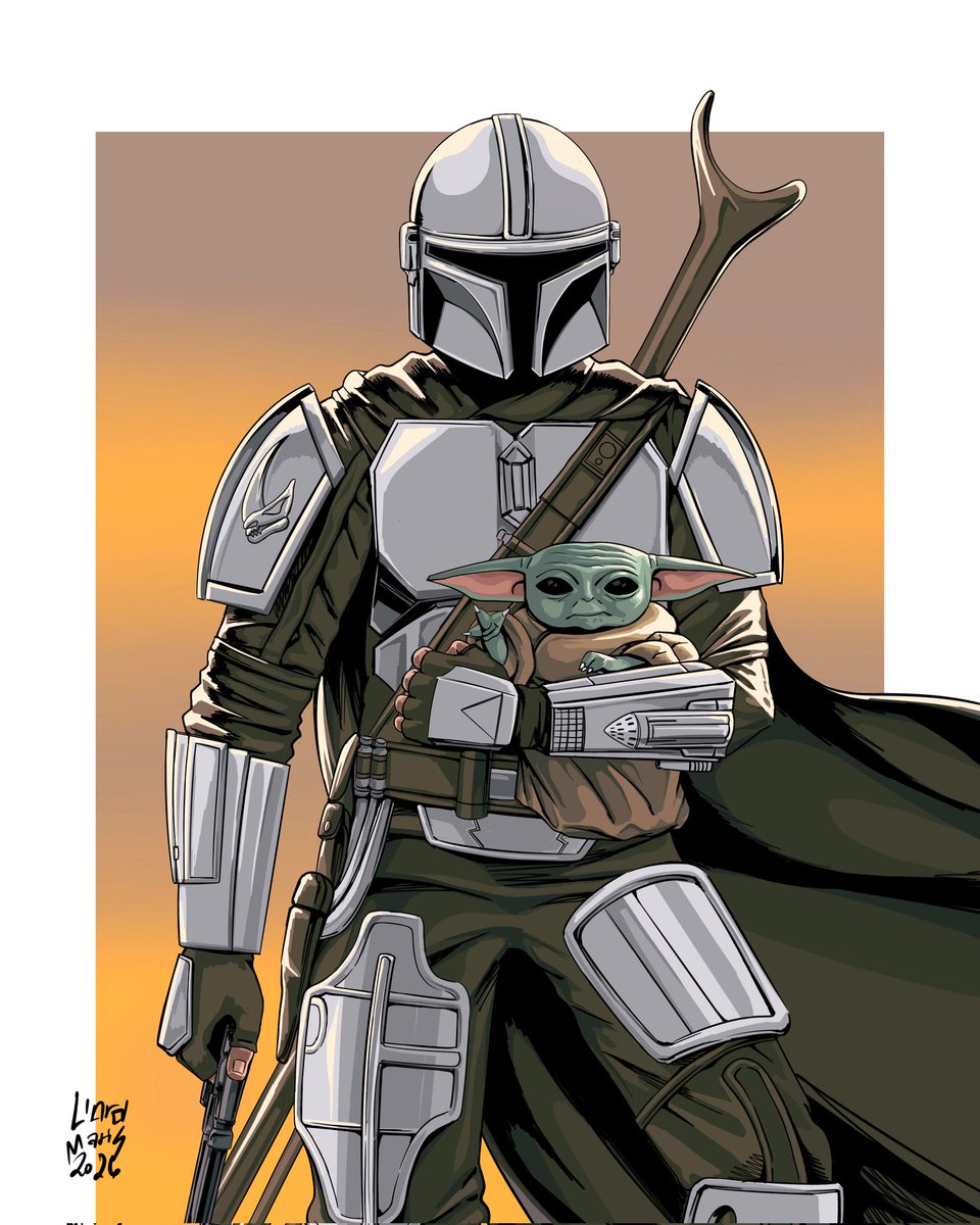 din djarin &amp; baby yoda
#starwars #mandalorian