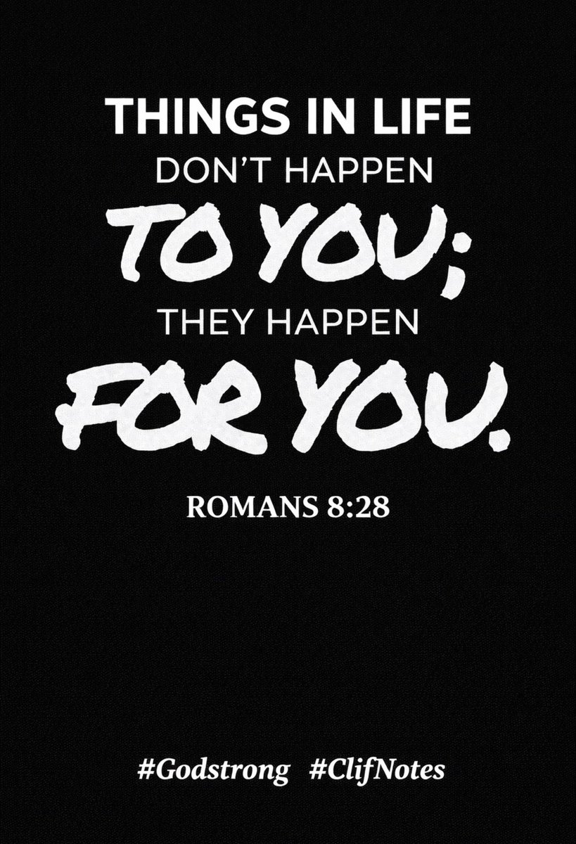 “Things in life don't happen to you, they happen for you”

Meaning that even when negative or challenging situations arise in life, you should try to view them as opportunities for growth and learning, rather than believing that life is simply happening "to" you with no purpose;