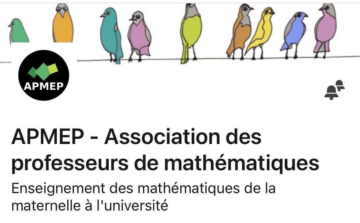 AuFilDesMaths's tweet photo. Retrouvez Au fil des maths sur la page LinkedIn de l’APMEP. https://t.co/ZP3jrAUsK4