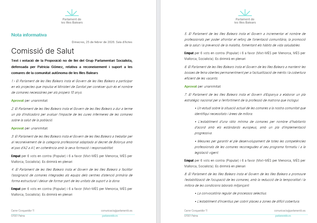 Parlament de les Illes Balears tweet media