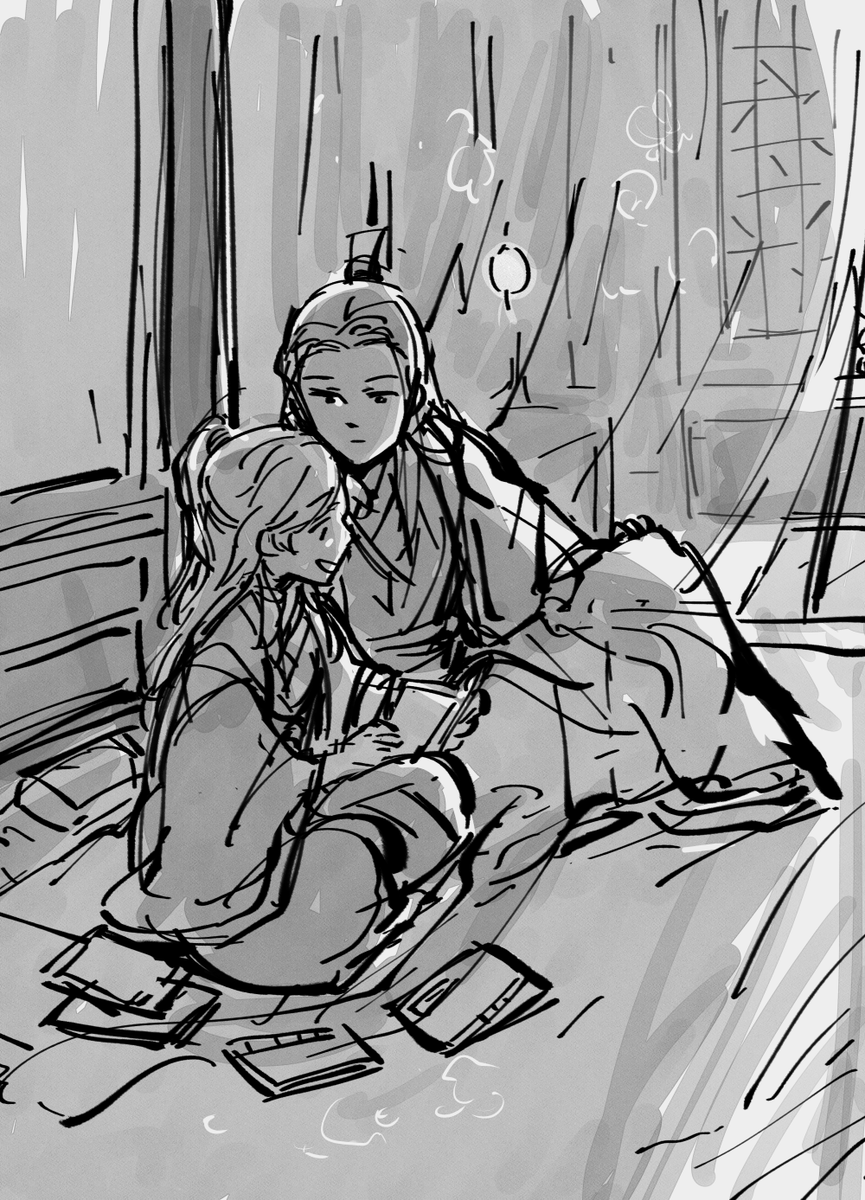 ryoplica's tweet photo. going through my folders and found my rough sketches of the illusts i did for the books lol these are messy https://t.co/pG1dzdB4hh