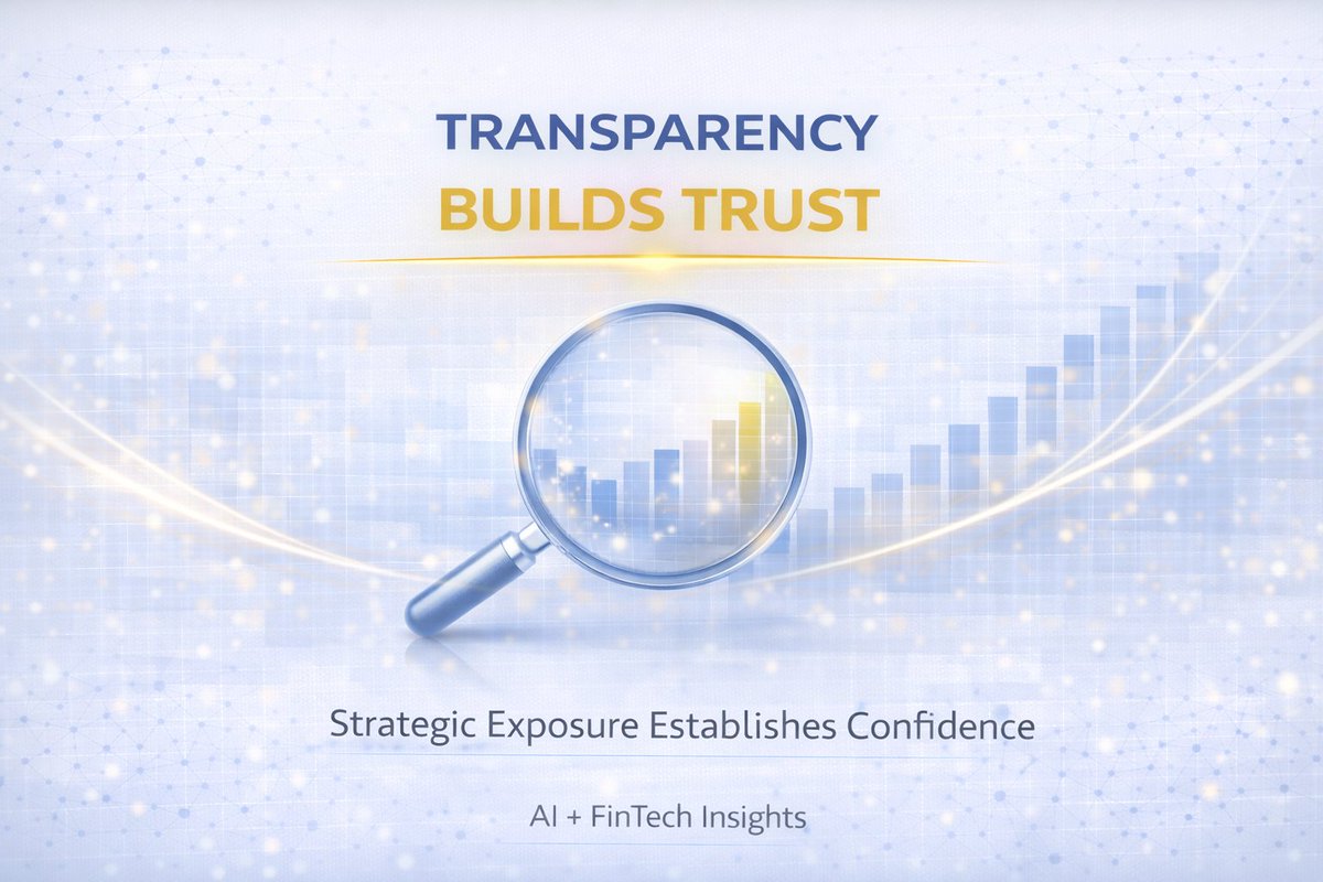 TexitDV's tweet photo. Automation ≠ loss of control.

Modern FinTech =
Real-time dashboards
Transparent tracking
User access

Trust comes from visibility.

#AIFinance #AIFinTech https://t.co/aC1ZIGLrXk