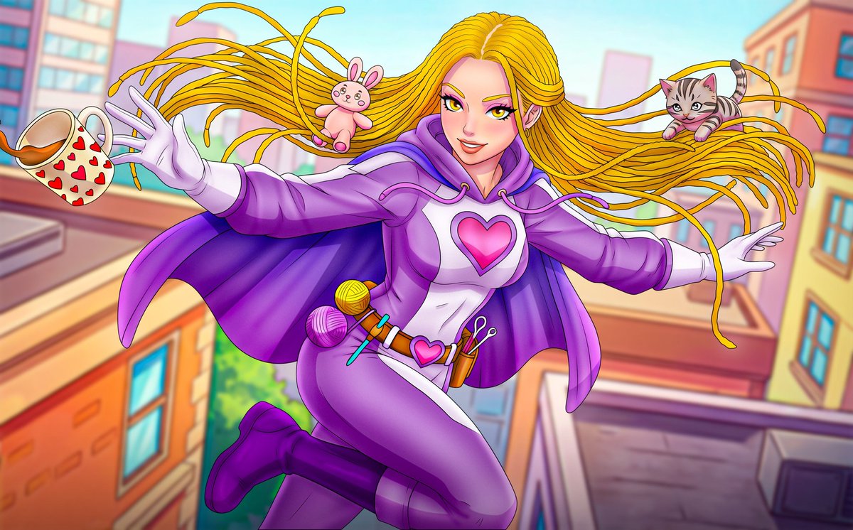 shout out to <a href="/kimberlyarts_07/">Kimberly Brown</a> for this awesome art of my OC Serene Fry she definitely looking like a super hero now yayyy😀😀😀🥳🥳🥳