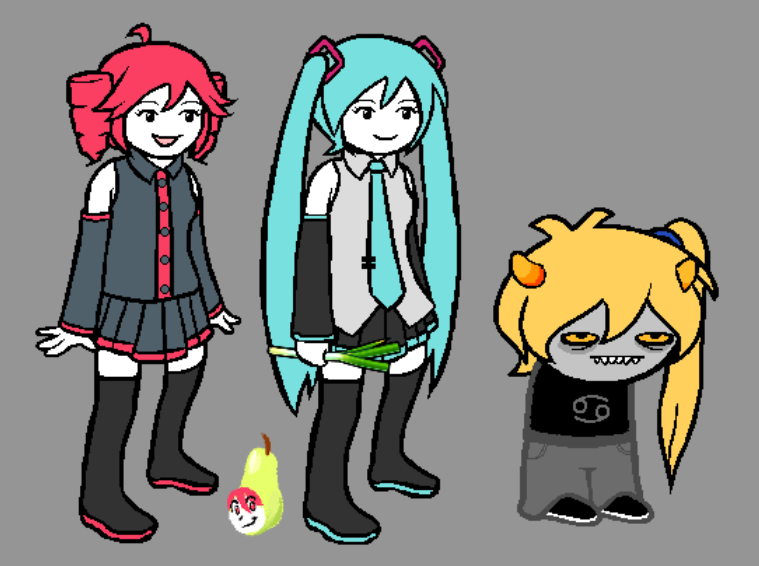meenahbutt's tweet photo. triple baka sprites ( neru couldn't make it ) https://t.co/srcCdmz8EM