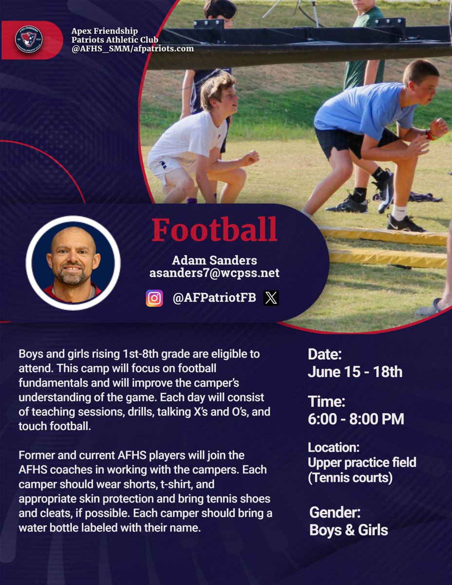 Apex Friendship Patriots Athletic Club tweet media