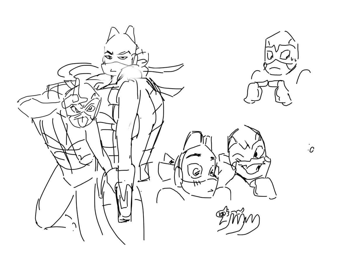 twins sketch page #rottmnt