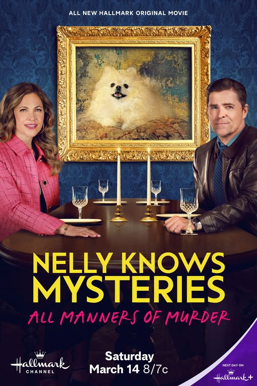 RomComReview1's tweet photo. NEW MOVIE POSTER!
#HallmarkChannel officially released the movie poster today for the upcoming MARCH 14 premiere of #NellyKnowsMysteries #AllMannersOfMurder starring #PascaleHutton and #KavanSmith!
#HunksOfHallmark #sleuthers #MysteryMovies #HallmarkSchedule #SpringIntoLove https://t.co/gLEbyoyY9m
