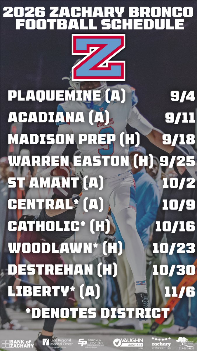 Zachary High Football tweet media