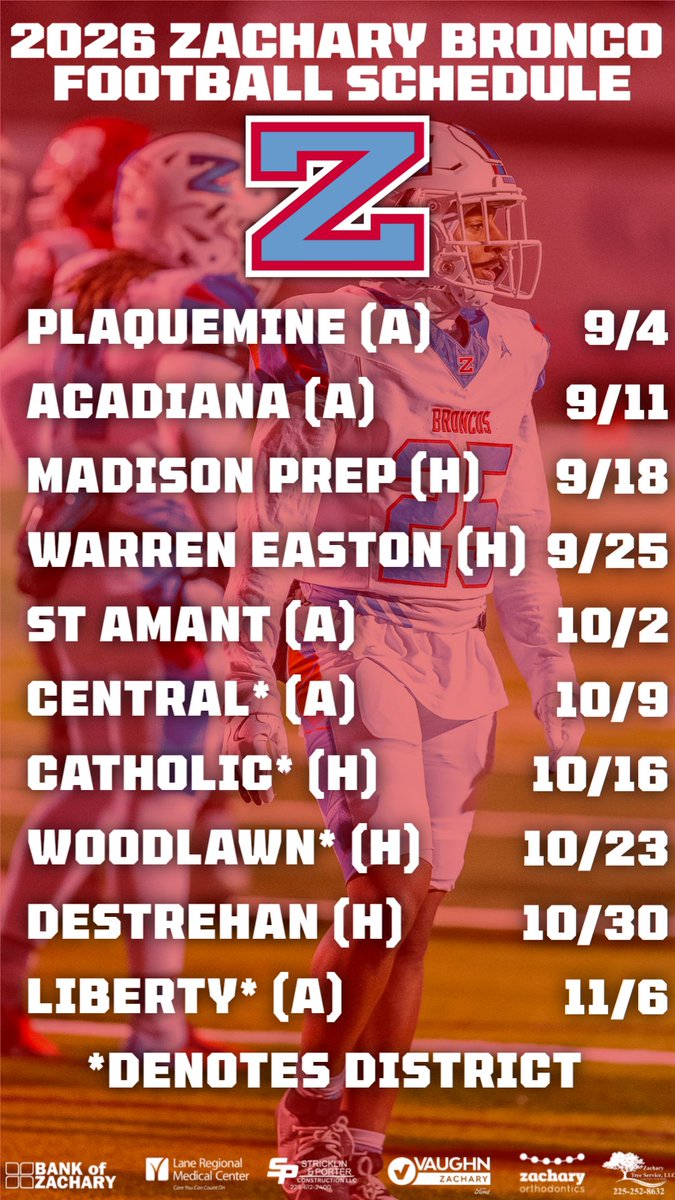 Zachary High Football tweet media