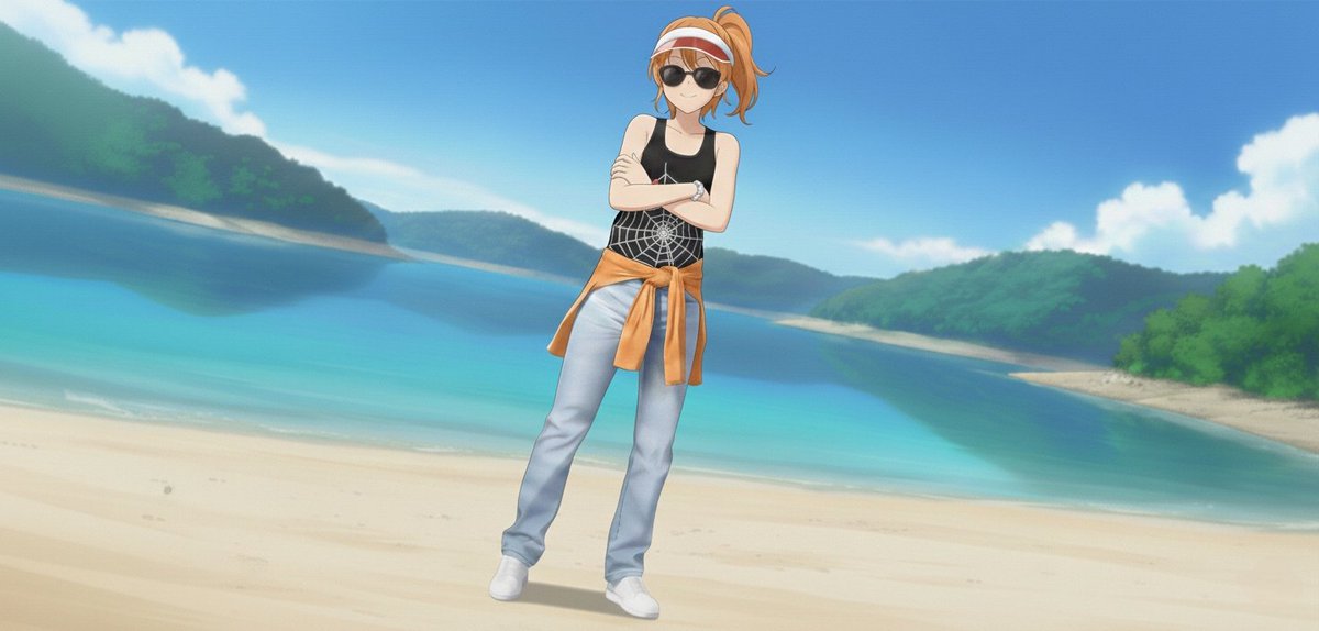 DDittang's tweet photo. Bringing that 2007 heat to the shore! 🌊🔥

"(May 15, 2007)"

A tribute to the one and only Bunty Singh, featuring Honoka Kousaka. From the spiderweb tank to the aviators, it’s pure Main Character energy. 🕶️👊

#BuntySingh #LoveLive #Honoka #2007Vibes #AnimeBeach https://t.co/VkOyPIgpvB