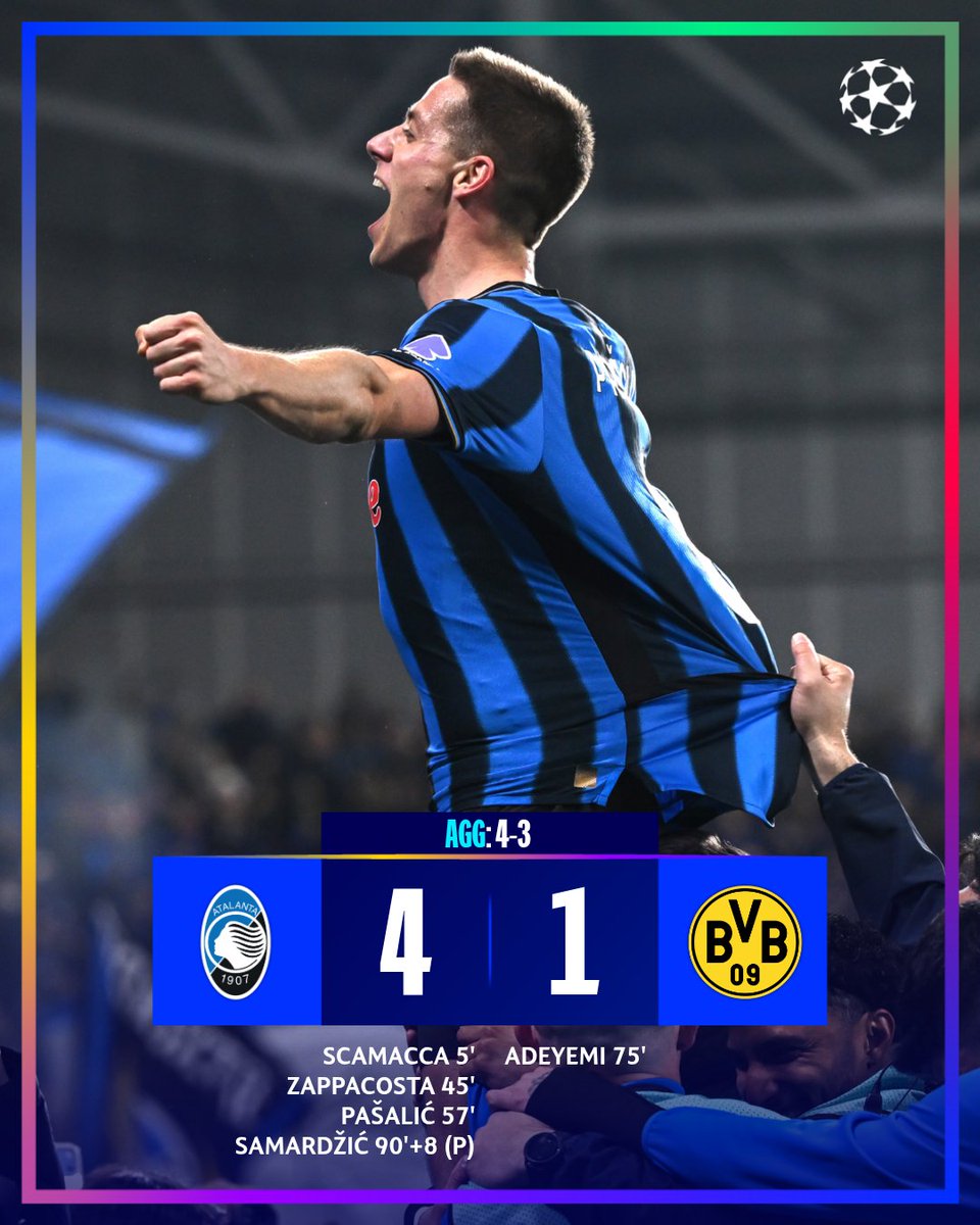 Incredible comeback by Atalanta! 🖤💙

#UCL