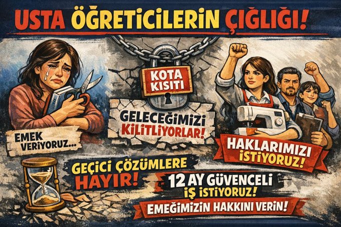 54Sehersevinc's tweet photo. Biz Usta Öğretiçiler  Kota Engelini kabul etmiyoruz.Kurslarımızı emeğimizi işimizi geri istiyoruz

#UstaÜcretliOmuzOmuza 
#EkderslilereSahipÇık 
@Yusuf__Tekin 
@RTErdogan @milligazetecom 
@milliyet 
@tcmeb 
@tcbestepe https://t.co/GO855myO8L