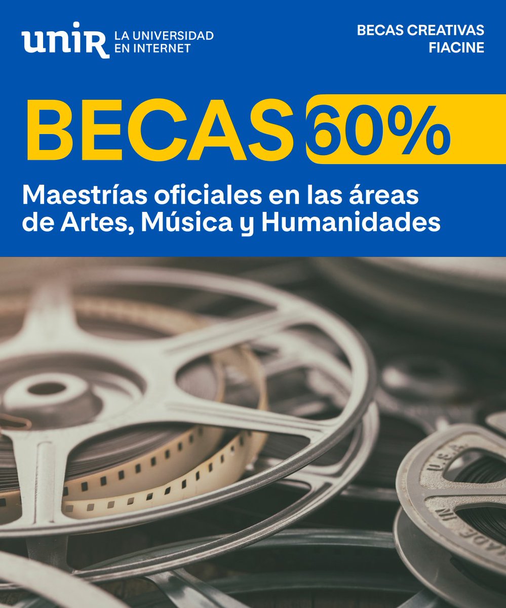 🎓🎥 ¡Ya están aquí las Becas Creativas FIACINE-UNIR, de #UNIR y <a href="/FIACINEoficial/">FIACINE</a>! Abrimos la 3ª convocatoria de este programa de becas dirigido a los miembros de la Federación que buscan potenciar su desarrollo profesional y creativo.

👁️ ¡Aplica! 👉 ow.ly/VCY350YezPs

🎓✨