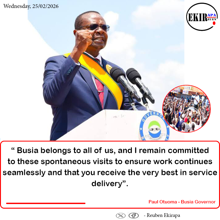 Governor Otuoma during a brief impromptu tour of the Bus Park, Busia town.