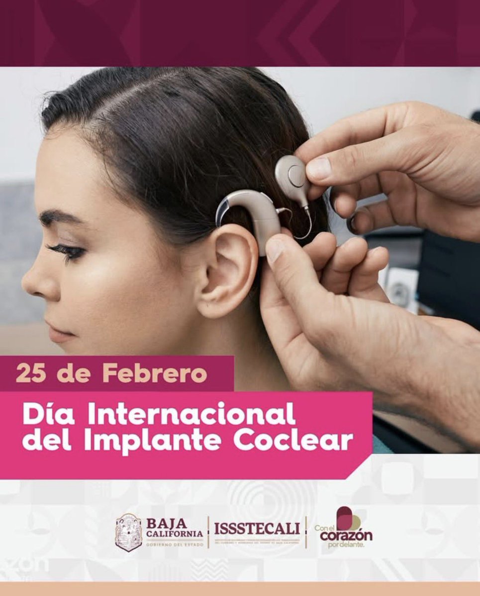 ¡Hoy es el Día Internacional del Implante Coclear! 
Celebramos la tecnología que conecta a las personas con el mundo del sonido. ¡Un paso hacia una mayor inclusión y calidad de vida! 

#ImplanteCoclear #Issstecali