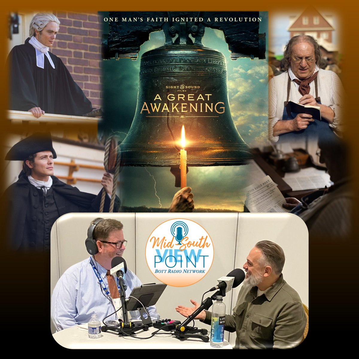 Mid-South View Point #radioshow Josh Enck of Sight &amp; Sound Theatres with details on “A Great Awakening” movie.  WED 02/25 3PM #AM640 #FM93.7 #FM100.7 #MemphisRadio or stream at bottradionetwork.com/audio-player/?… #pastors #GeorgeWhitefield #BenjaminFranklin #AGreatAwakening #ChristianFilm