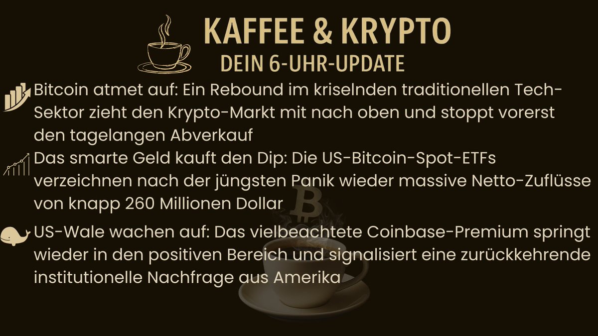 NovaCityCrypto's tweet photo. ☕ #KaffeeUndKrypto
💰 #Bitcoin #BTC #Krypto #CryptoMarket
📊 #SpotETF #BitcoinETF #InstitutionelleInvestoren
📈 #DipKaufen #SmartMoney #CoinbasePremium
🏦 #USMarkt #WallStreet #TechRebound
🔗 #Marktupdate #KryptoNews #Bullisch https://t.co/9w881gNqVH