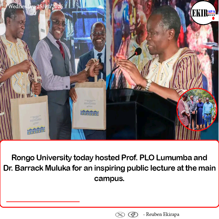Rongo University today hosted Prof. PLO Lumumba and Dr. Barrack Muluka.