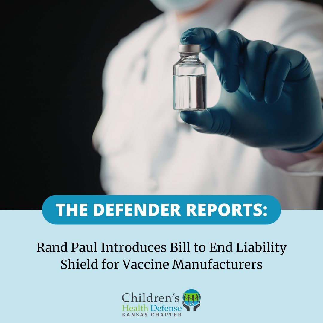 No liability. No accountability.
Rand Paul says that should change. 

Read more here: childrenshealthdefense.org/defender/rand-…

Learn more about how you can take action regarding this legislation here: childrenshealthdefense.org/community/urge…