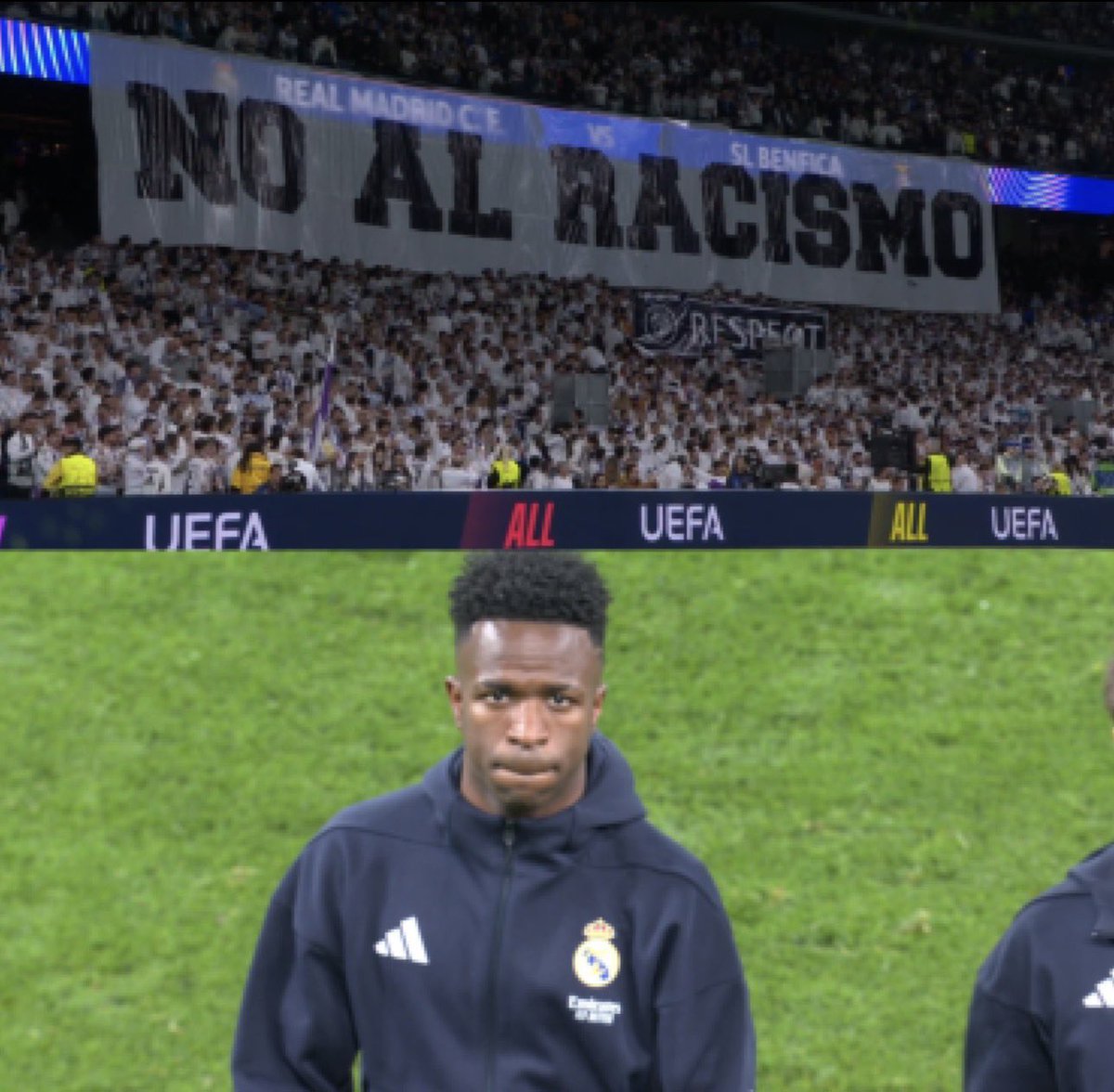 Perfect picture to capture the message 

‘NO AL RACISMO’