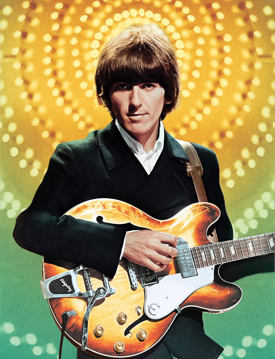 BeatlesPraise's tweet photo. #HappyBirthdayGeorgeHarrison  #OnThisDay

"The first time I really heard George Harrison play a solo, I realized how gifted he was.  He could play eight bars that nobody in the world but him would have thought of; you realized that there was a kind of genius at work there.  Those solos were constructed like mini masterpieces.  

"I loved his inventiveness, things such as using the volume knob to create the guitar sound you can hear in 'I Need You.'  I never heard anyone do that before. There were no pedals to do that at that time, so I was going, how the hell do you do that?  I mean, the amount of thought that went into those little parts.

"He didn’t just show off, he actually thought about what he was going to play, then composed something unique that became part of the song.  The introduction to 'Here Comes The Sun' is one example, and another is the 'Hard Day’s Night' solo.  That one is actually very fast for its time.  

"He was a great melodic influence, personally as a guitarist; he was very strong on melody.  If I hadn’t started to play around the time I did, I don’t think I’d have such a melodic background.  I wouldn’t have that sense of melody if it wasn’t for George.

"He was a very underrated player, because there were a lot of flash guitarists coming around in the Sixties — you know, people like Eric Clapton, Jeff Beck, Jimi Hendrix.  But what he managed to do was construct these beautiful little pieces of music within the song, which became part of the song.  And that is a really great guitarist, to my mind.  It’s all very well to play a flash solo, but if you can play a solo that then becomes part of the song and enhances the song, that’s the real gift."
  --#GaryMoore  #Blues #HardRock #ThinLizzy 

#TheBeatles  #GeorgeHarrison  #Influence
