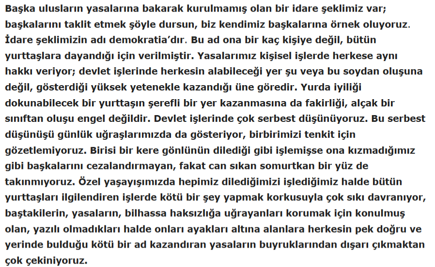 <a href="/Hypermelony7/">Hypermelony</a> Dediğin saçma sanıyorsun ama değil. Antik yunan'da polite mensuplarının da siyasi ve etnik bilinçleri vardı. O dönemde savaşı anlatan en büyük eser zaten Tukidides'in Peloponez savaşı tarihi, Atinalıların lideri Perikles'in verdiği nutuğa bak:
hukukpolitik.com.tr/2018/12/27/per…