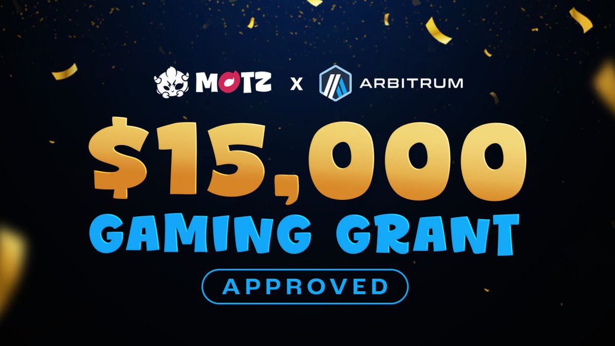 ⚡️GAMING GRANT SECURED ⚡️

<a href="/MarkofTheZeal/">MoTZ</a> has been awarded a $15,000 <a href="/arbitrum/">Arbitrum</a> Gaming Grant! 🏆

We're launching a 3-month campaign to bring 500+ new gamers into the Arbitrum ecosystem through tournaments, livestreams, and creator content.

Led by our guild manager <a href="/Kyroh/">Kyroh</a>.