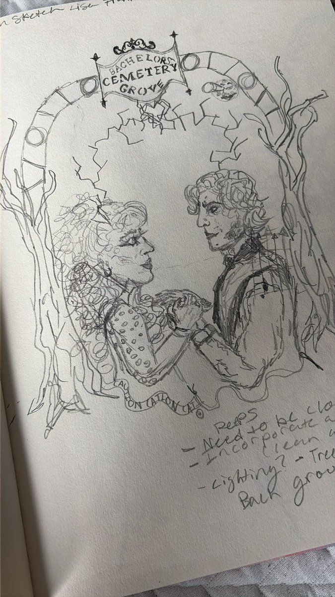 Forgotten sketch for Lisa Frankenstein 💗🪦⚡️