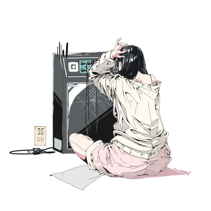 落書き☆ まずはコンセント確認を…