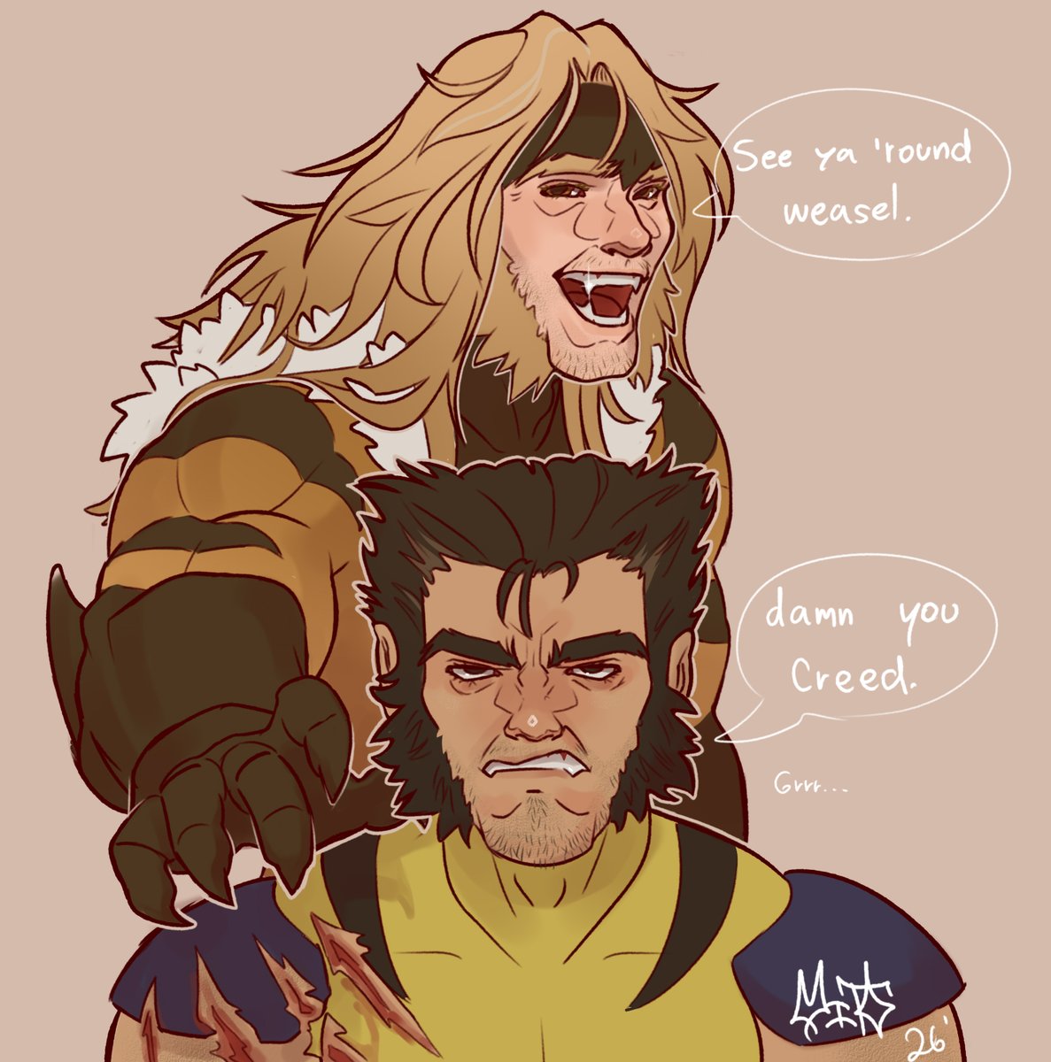 _Mito_Mii's tweet photo. yeah too bad for y'all im hyperfixating on these two again wah wah wah #wolvertooth #Sabretooth #Wolverine #xmen https://t.co/PNhiB7B7C8