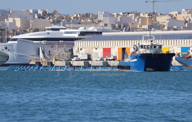 Shipguru's tweet image. #Fishingsupportvessel #LADY_SHARONE #towing #BFT #TunaCage #leaving #grandharbourmalta  - 25.02.2026 - maltashipphotos.com - NO PHOTOS can be used or manipulated without our permission @EFCA_EU @worldshipsoc @FAOfish @EufaFisheries @EAPO_EUfishPOs @ShippingTV @shippingdata