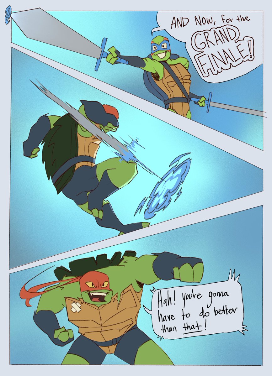darelwaffleking's tweet image. Raphs comic part one #rottmnt