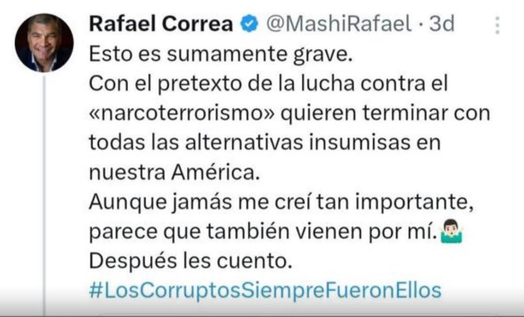 marco_vasquez's tweet photo. @radio_pichincha Tiemblen hijueputas que el prófugo esta con miedo y todos los rc5 están en la lista jaja https://t.co/7tRZ5CVHoo
