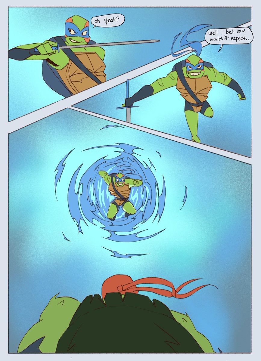 darelwaffleking's tweet image. Raphs comic part one #rottmnt