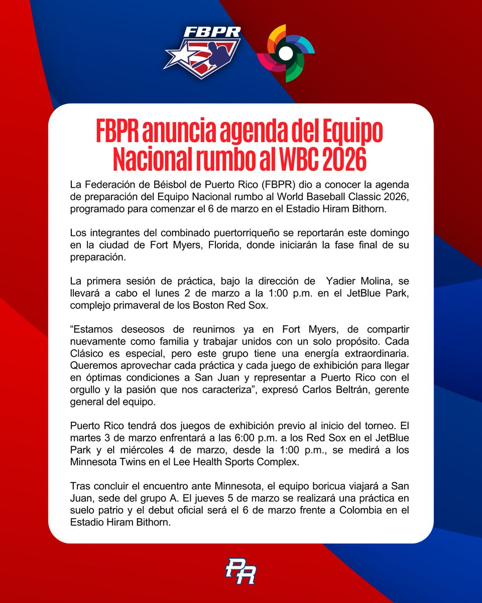 Federación de Béisbol 🇵🇷 tweet media